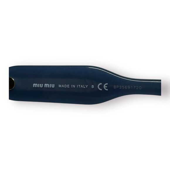 Miu Miu‎ Cateye Sunglasses Black Blue Frame w/ Crystals Rare Glam SMU-05T main image 10